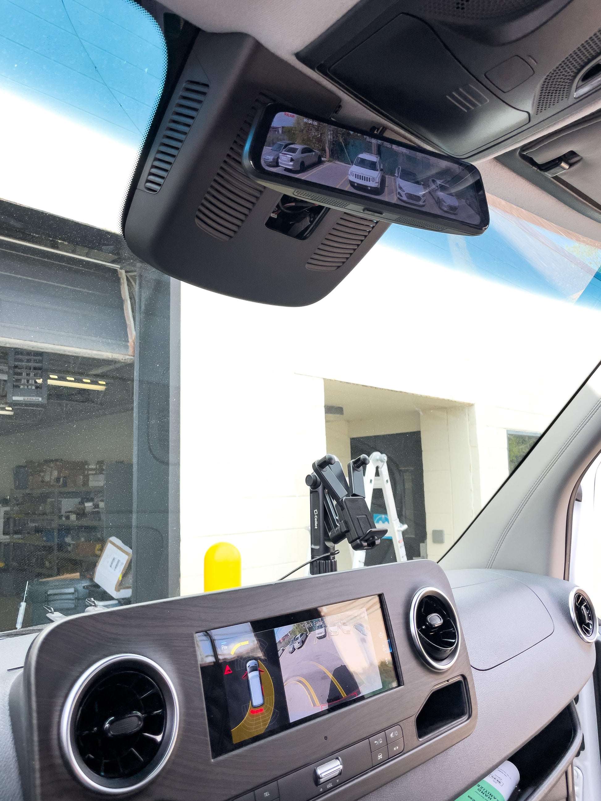 Fullview mirror installed in a Sprinter van